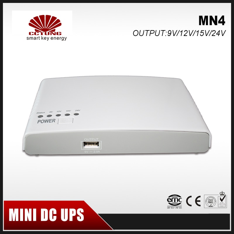 Mini Draagbare UPS Met 110-240 V Ingang 9 V/12 V/15/24 V Uitgang 8800 mAh Lithium BatteryBuilt-in voor Universele CCTV & Modem Apparatuur