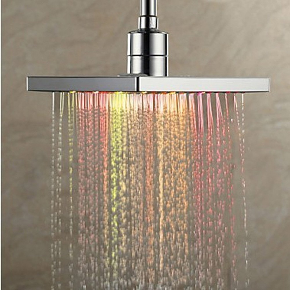 Led bruser hoved badeværelse tilbehør hoveder douche regnsæt regaderas bruselys forbedring lampe ups