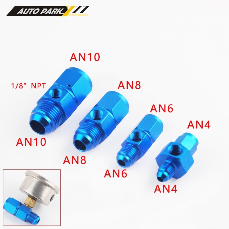 AN4 6 8 10 Man-vrouw 1/8 "Npt Gauge / Sensor Zijpoort Adapter Olie Brandstof Fitting Slang end