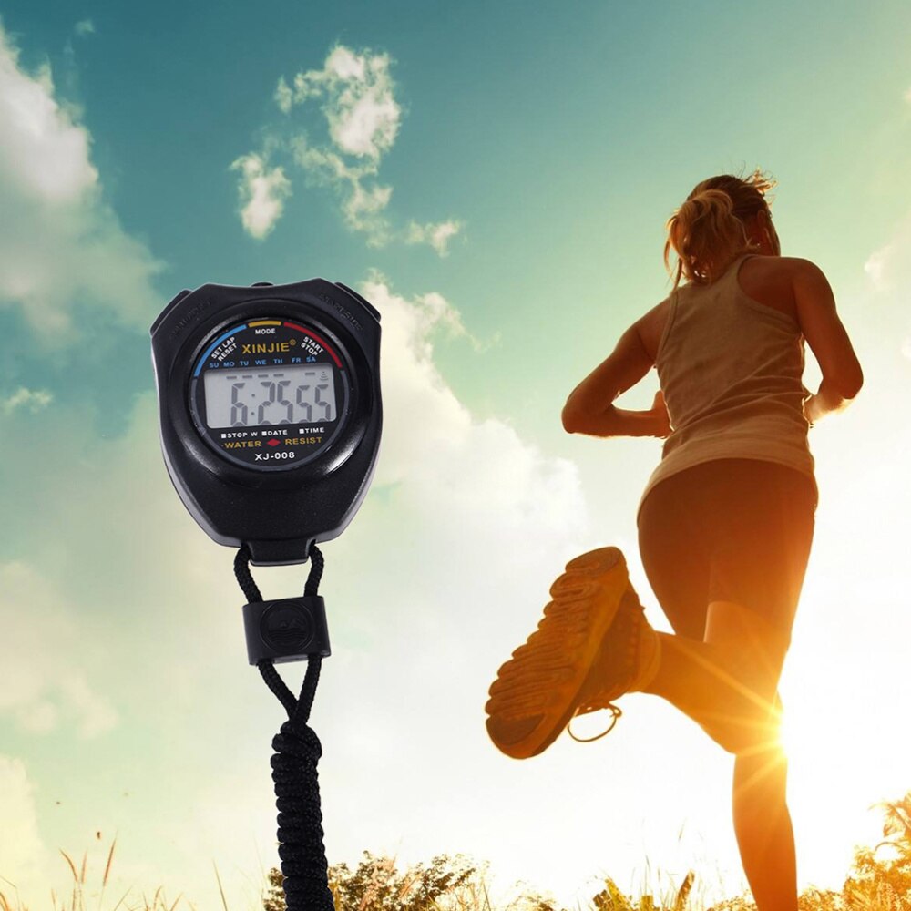 2Pc Chronograph Digital Timer Sport Stopwatch Handheld Digital Stopwatch Running Chronograph w