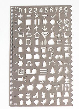 Notitieboekje diy accessoire metalen liniaal uitgeholde tekenliniaal nieuwigheid diverse katten sjabloon liniaal: Bordeauxrood