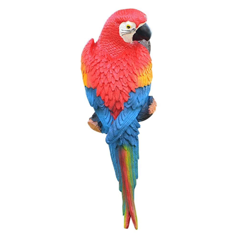 Decoración colgante de estatua de Loro colgante como un loro Real decoración de pared de césped para Patio para amantes de la naturaleza coleccionistas de aves tropicales