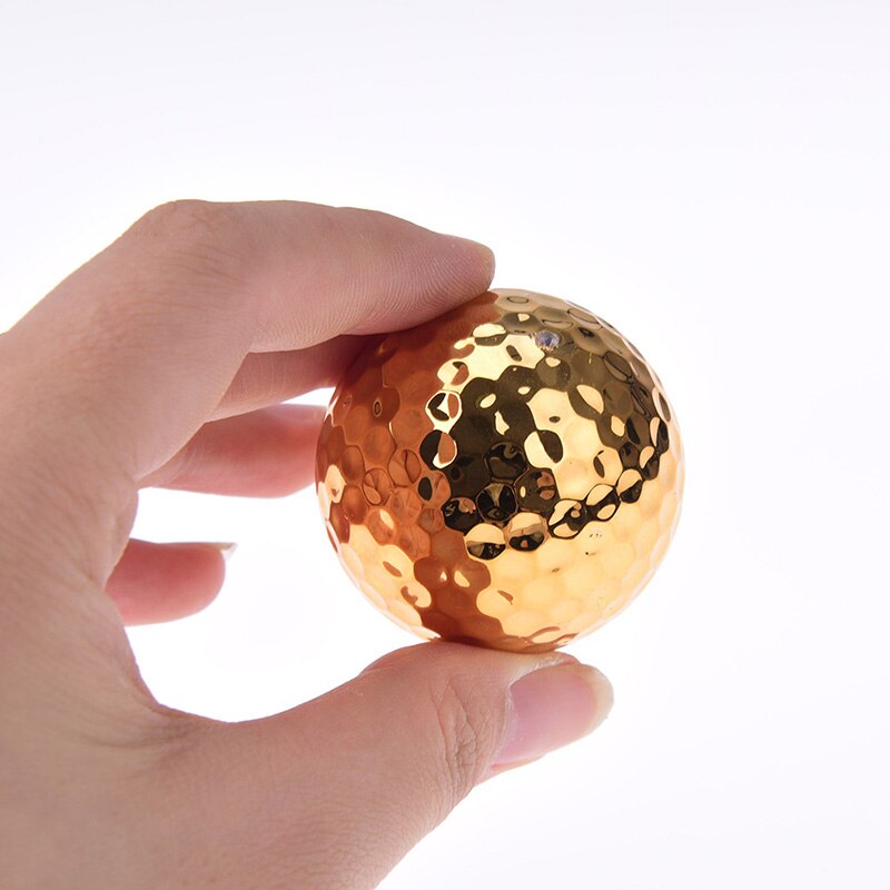 Balles de Golf couleur or, 1 pièce, équipement de Golf, nouveauté