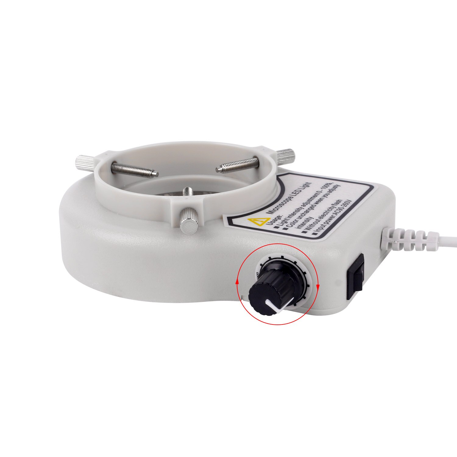Lámpara iluminadora de Anillo de luz LED para microscopio, luz circular excelente, cámara de microscopio Industrial, fuente de luz