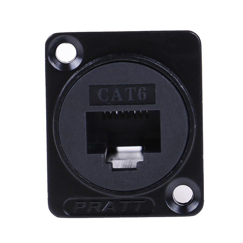 RJ45 D-type Module Socket Female Signal Connector Cat6 Panel Mount Network