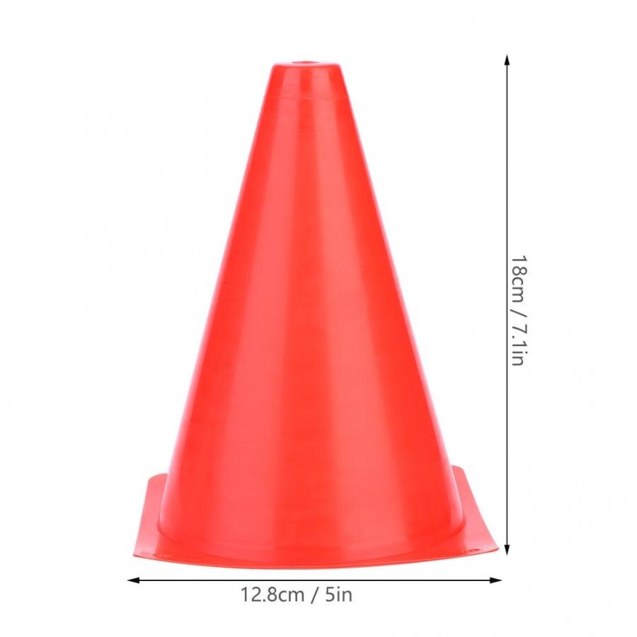 6pcs/pack Football Training Cone 18cm Soccer Training Cone Football Barriers Plastic Marker Holder Accessory Tranning Equipment