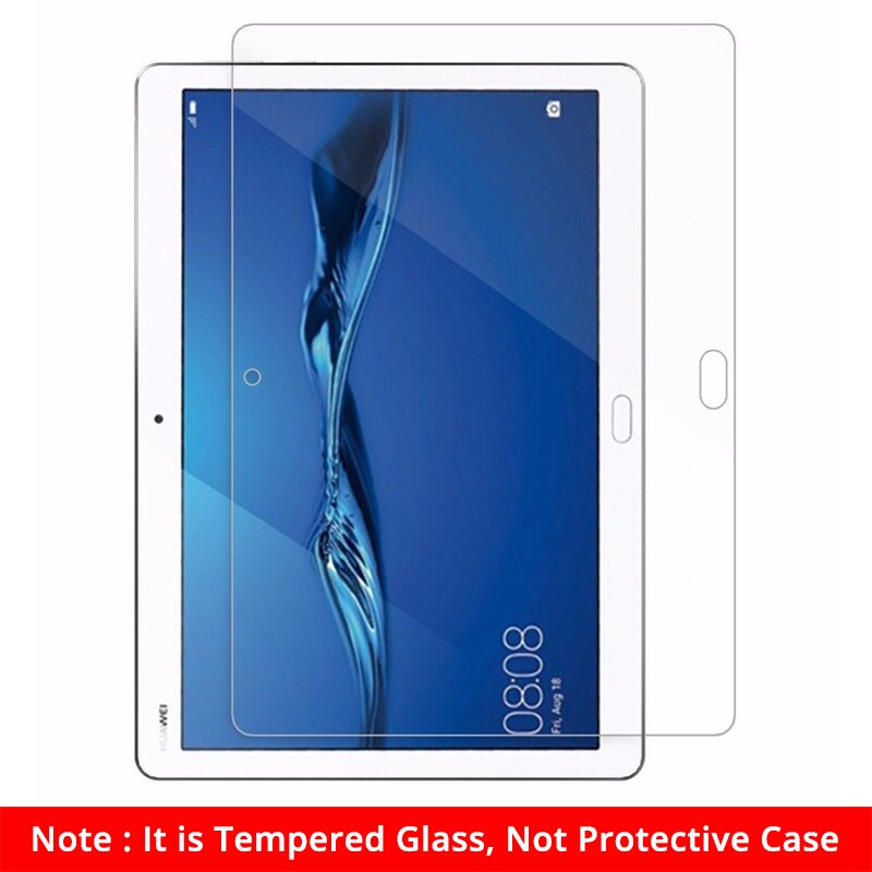 Hoesje voor huawei mediapad  m3 lite 10 bah -w09 bah -al00 ultradunne flip stand pu leren hoes voor huawei  m3 lite 10.1 tablet funda: Glasfolie (niet de behuizing)