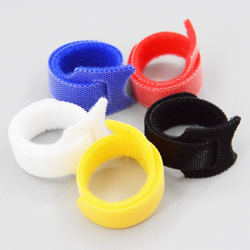 100 Pcs Nylon Herbruikbare T-Type Klittenband Kabelbinder Terug Naar Dubbelzijdig Kabelbinders datakabel Power Organizer