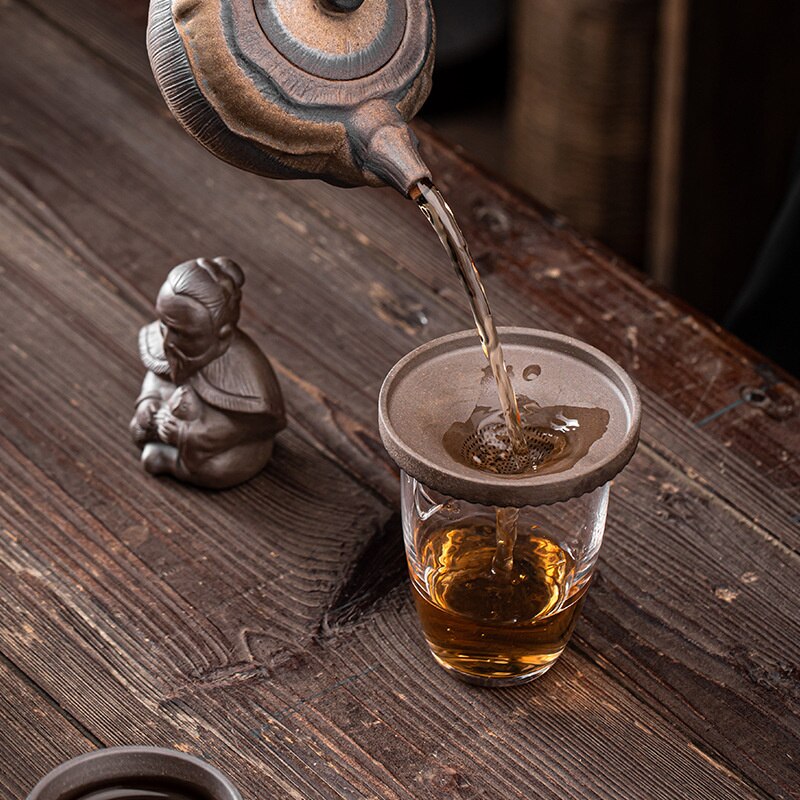 Keramische Filter Theezeven Groep Visser Monnik Hoed Thee Venkel Thee Filter Thee-ei Lekkende Thee Kung Fu Thee Set thee Service