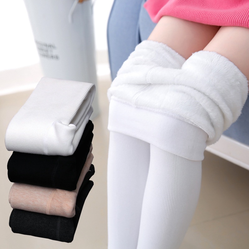 Cootelili varm vinter pige leggings varm tyk fløjl fleece bukser børn leggings børn lange bukser pige tøj hvid