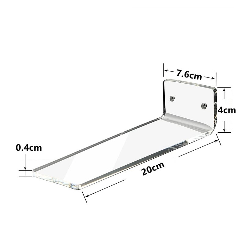 6 pacote de acrílico flutuante sneaker prateleiras transparente sapato exibir suporte decoração do quarto para exibição collectible sapato &amp; sneaker
