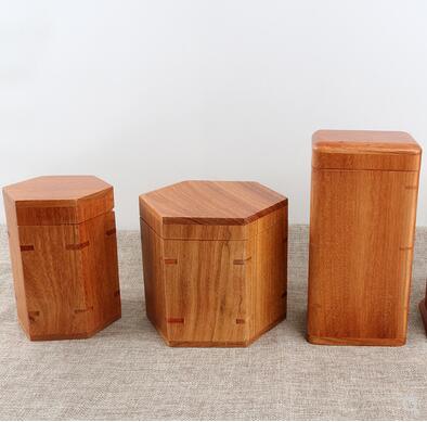 Draagbare thee blikken houten palissander palissander massief houten thee blikken pu& #39 ;er thee verpakkingsdoos opslag thee blikken