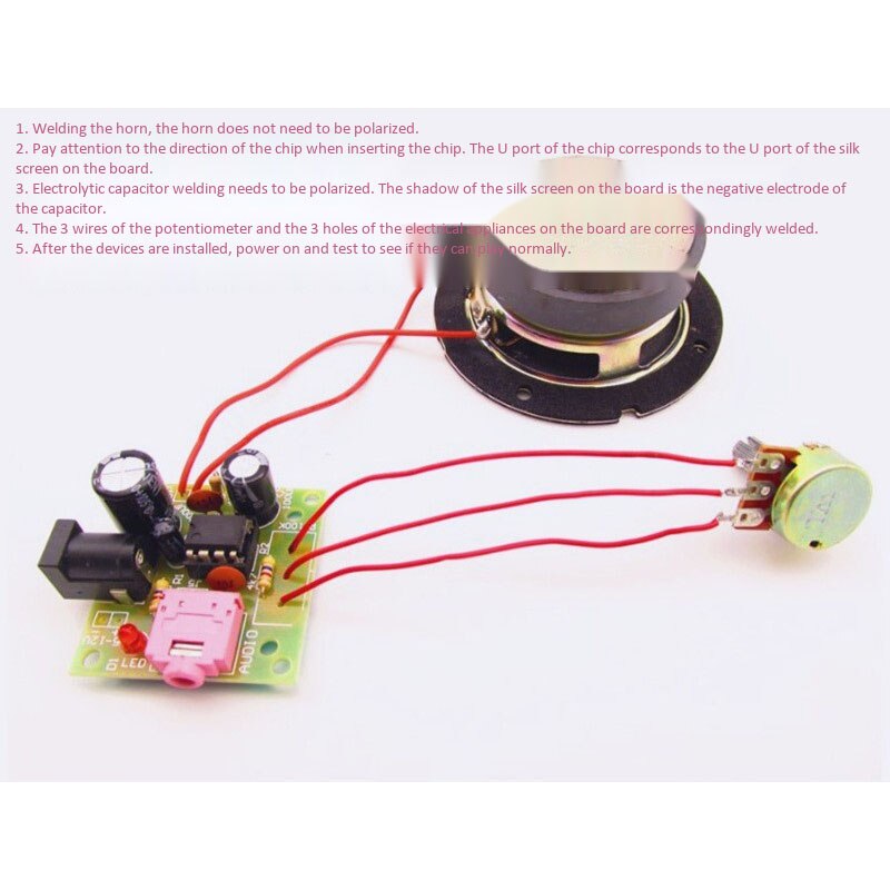 5W Mini Electronic Transparent Speaker Box DIY Kit Sound Amplifier Music Audio