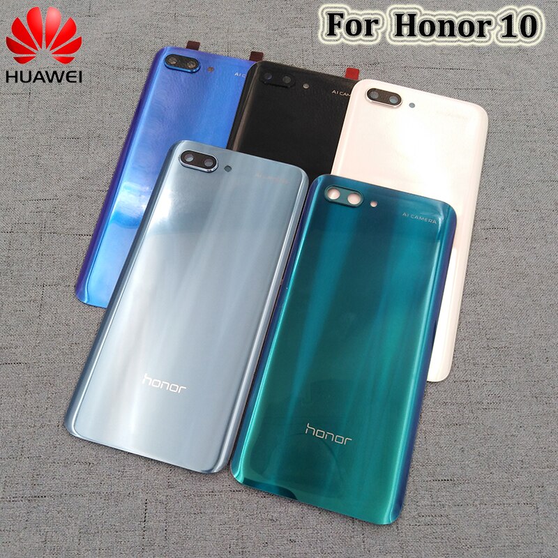 Original Huawei Honor 10 Kol-L29 Zurück Batterie Abdeckung Hinten Tafel Tür Gehäbenutzen fallen Für Honor10 Ersatz Teile Mit Kamera Objektiv