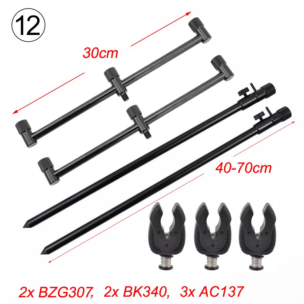 Carp Fishing Buzz Bars 20cm 30cm Fishing Rod Pod Holder Black Buzzer Bar for 2 Rods: Set 1