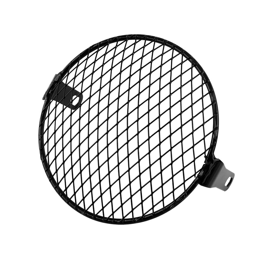 Universal Motorcycle Headlight Protector Guard 6.5inch Motorbike Light Lamp Metal Cover Mesh Grill Mask for Harley CG125 GN125: Champagne