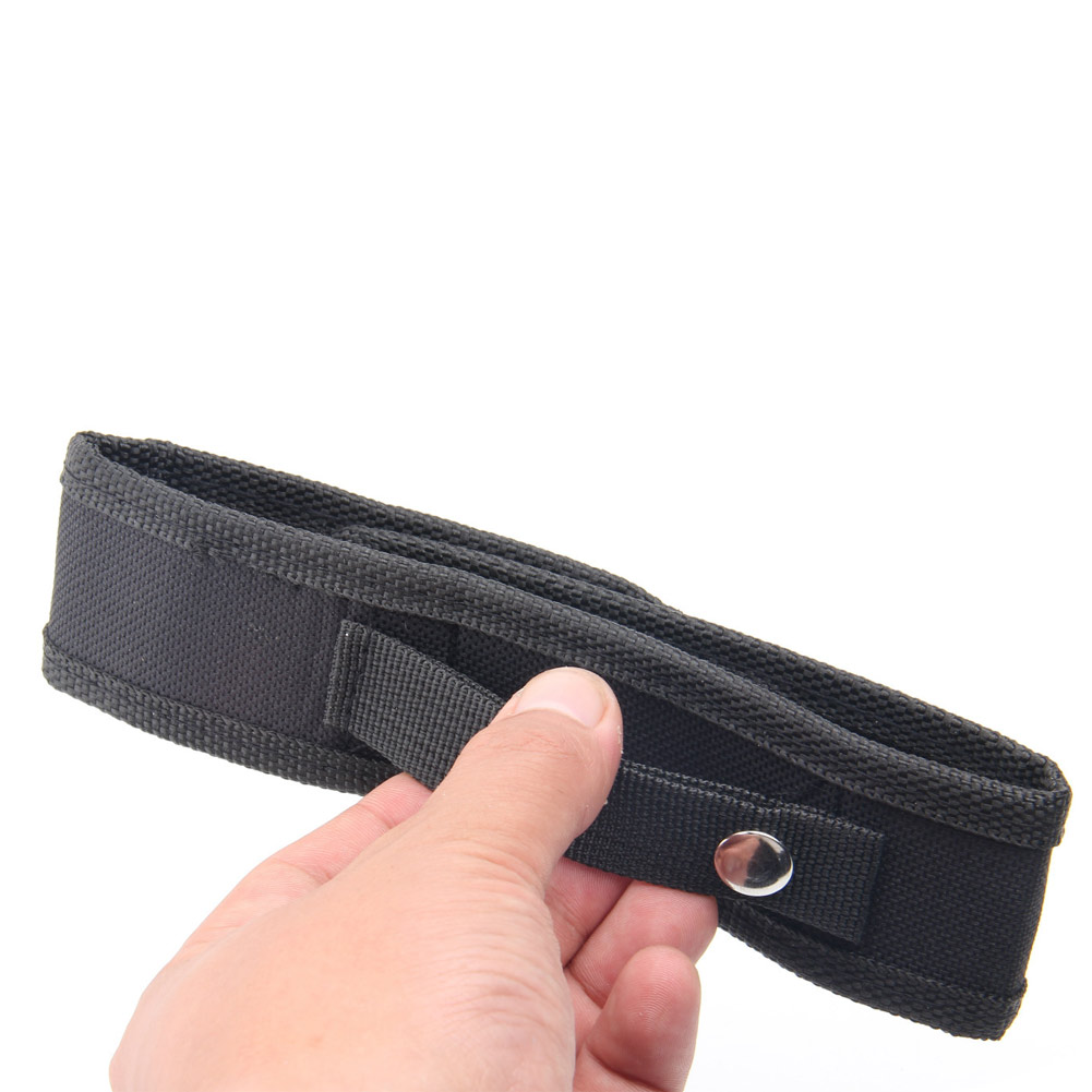 18cm Voor LED Zaklamp Zaklamp Nylon Holster Holder Belt Case Pouch Bag Black