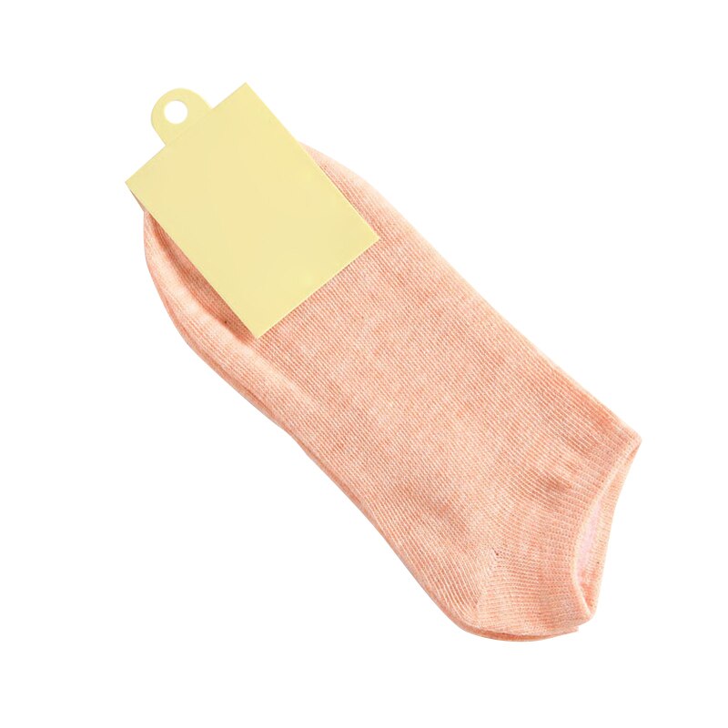 Damestrømper lavt skåret ankel afslappet tynde korte sokker ensfarvede sokker til sommer forår  h9: Orange