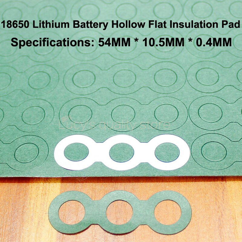 100 stks/partij 18650 Batterij Pack Isolatie Pakking Meson 3 s Hollow Positieve Oppervlak Pad Diy Fittings