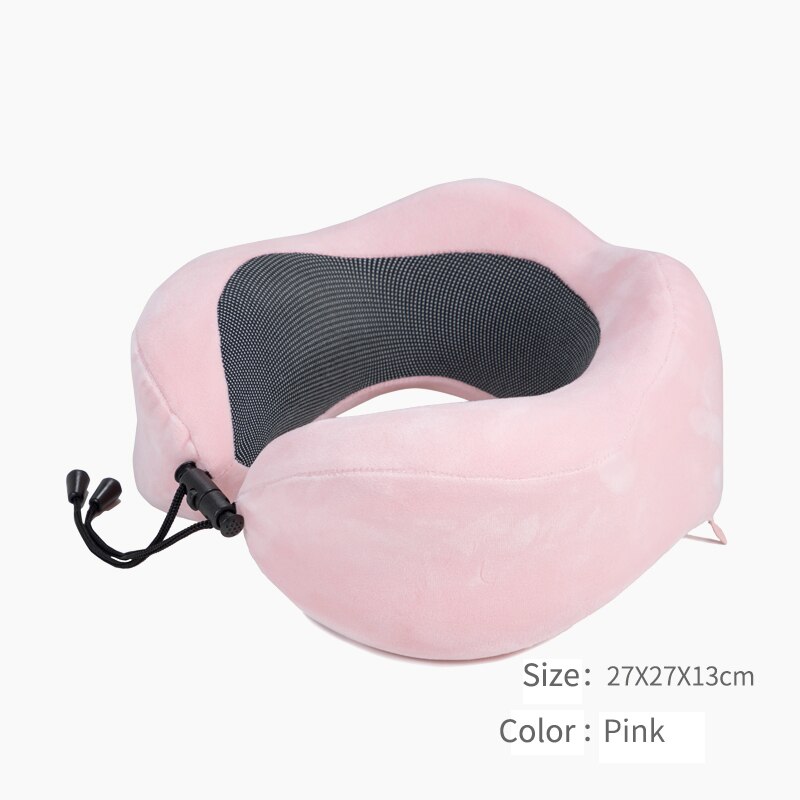A Forma di U Cuscino Da Viaggio per Aereo Collo Cuscino di Gomma Piuma Accessori Da Viaggio letto rivestimenti Comodi Cuscini per il Sonno Tessili per La Casa: rosa
