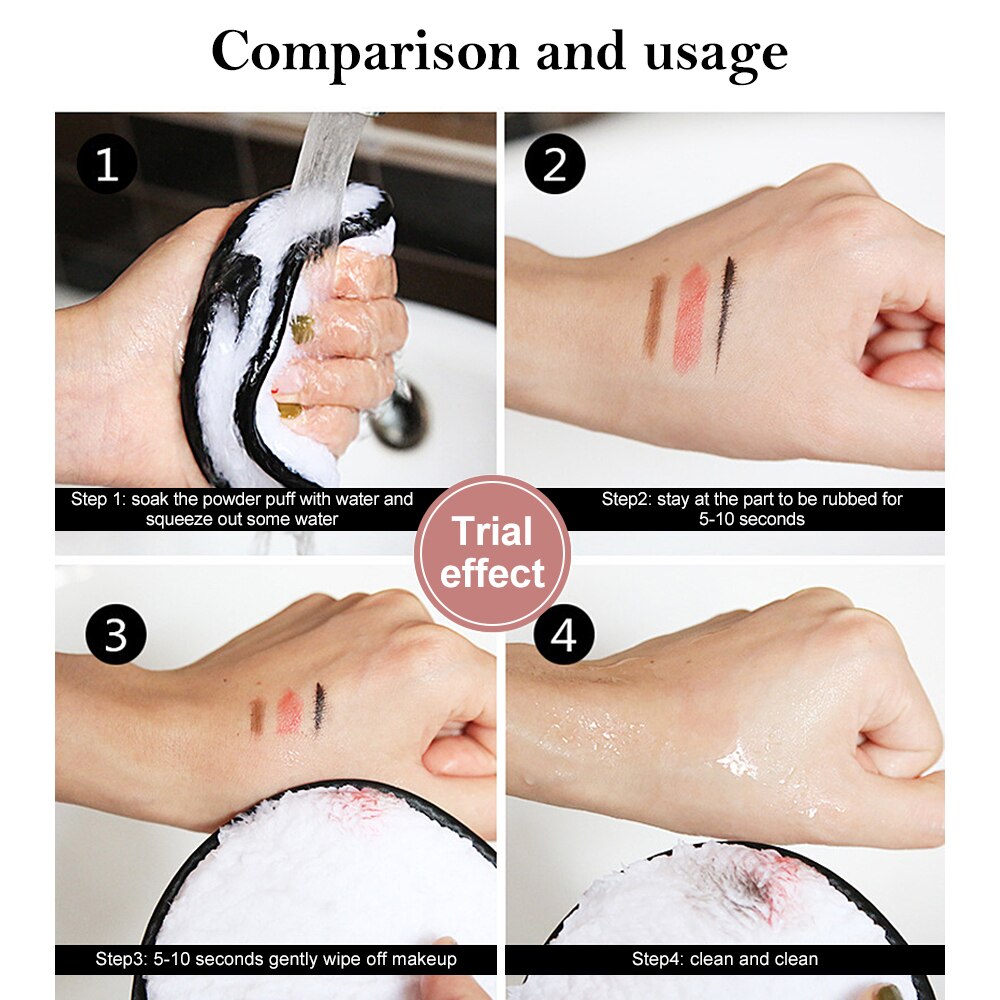 Reusable Makeup Remover Pads Cotton Wipes Microfiber Make Up Removal Sponge Cotton Cleaning Pads Tool