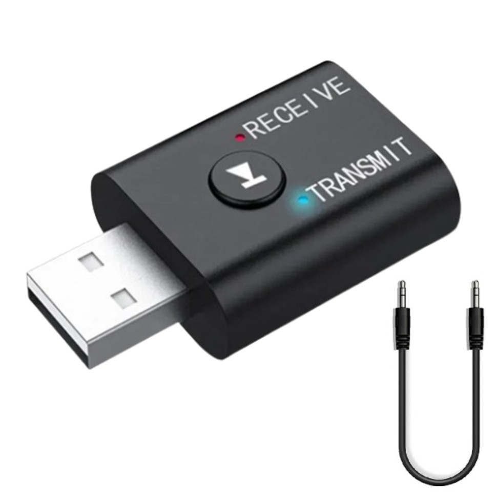 2 In 1 USB Bluetooth Adapter 5.0 Transmiter Bluetooth for Computer TV Laptop Speaker Headset Adapter Wireless Bluetooth Receiver: Default Title