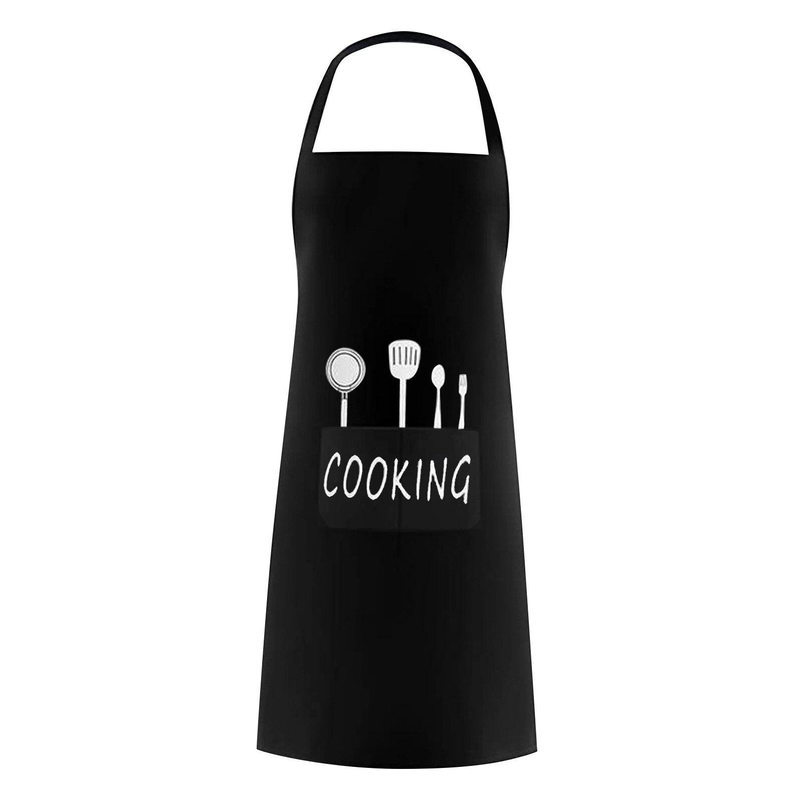 Unisex Parent Adult The Family Kitchen Lovely Print Family Aprons Kitchen Apron Hairdresser Aprons Bibs Kitchen Accessory#T2: Black 