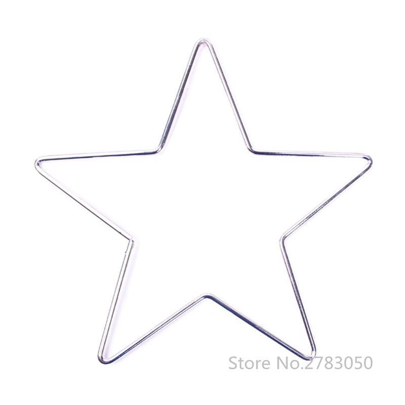 1Pc Star Shape 50-200mm Metal Craft Hoops Dream Catcher Rings for Dreamcatchers Wreaths Macrame Project DIY Accessories