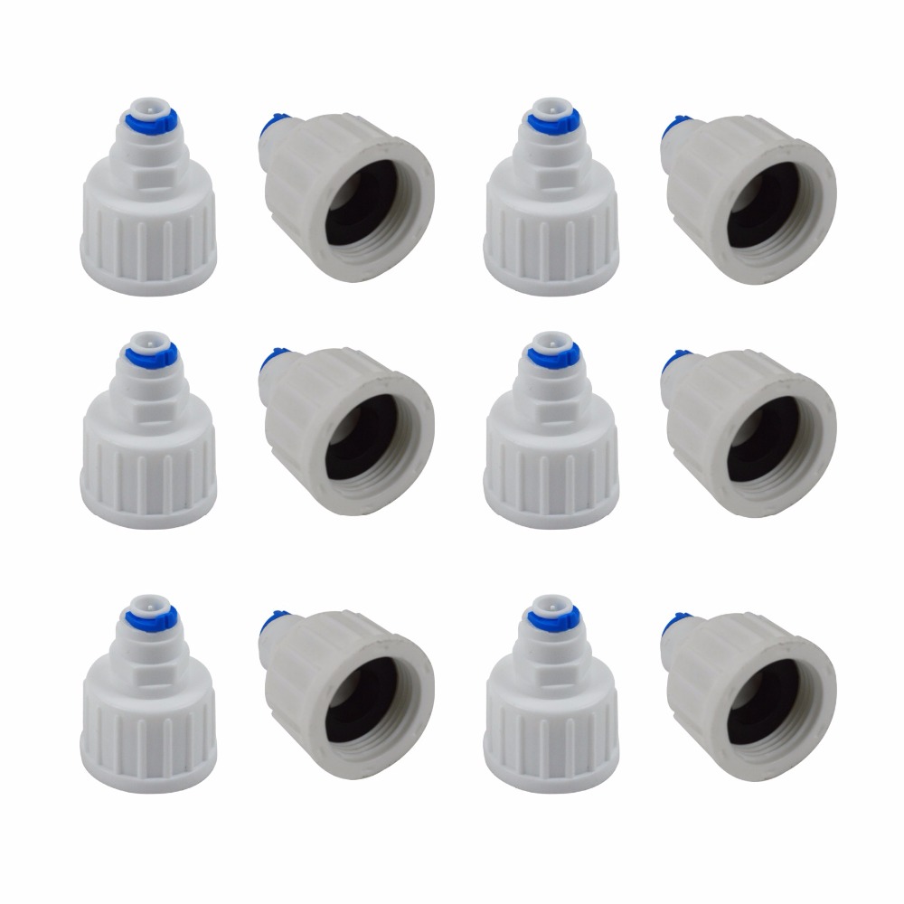 12 kpl  of 3/4 "bsp  to 1/4 " push fit standardi puutarhahana, pesukone, jääkaapin vedensuodattimen sovittimen liitin