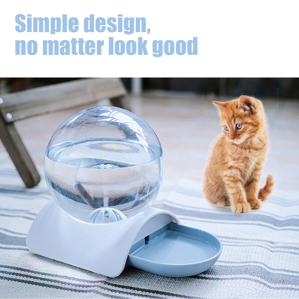 2.8L Bubble Automatic Cat Water Fountain For Pets Cats Dogs Water Dispenser Large Drinking Bowl Cat Drink No Electricity