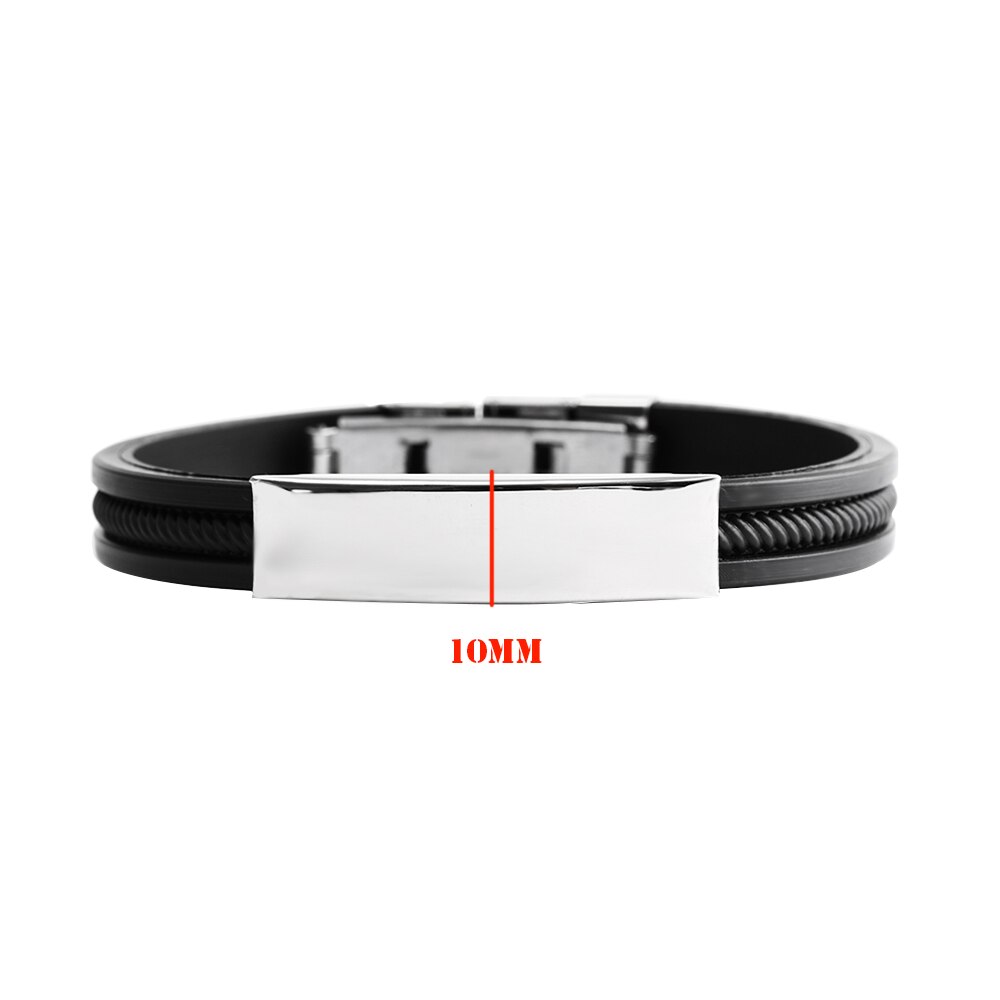 Männer Frauen Armband Neue Punk Stilvolle Leder Magnetische Geflochtene Schließe Armband Weave Bangle Schmuck: other