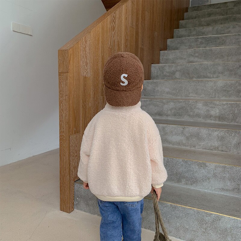 Peuter Kids Dikker Warme Pluche Jas Herfst Winter Jongens Losse Trui Mode Fleece Trui Voor Baby Jongens