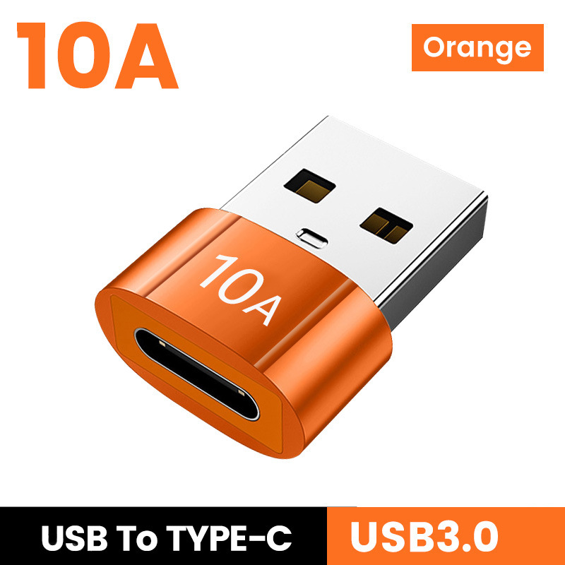 6-1PCS 10A OTG USB 3.0 A Tipo C Adattatore Tipo C Femmina A USB Maschio Convertitori Trasferimento dati ad alta velocità per MacBook Telefono Laptop: YELLOW