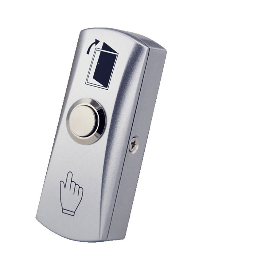 Push to Exit Button Switch NO/COM Output Zinc Alloy Panel with/without LED Light for Access Control Door Release Button Switch