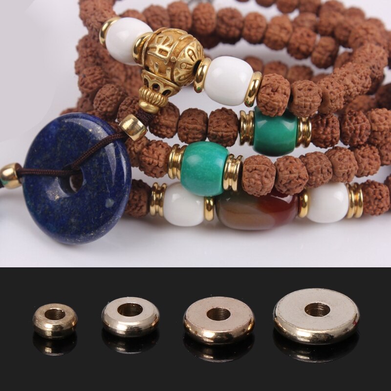 JAVRICK 100 sztuk metalowe gładkie płaskie odstępnik dysk Heishi Rondelle koraliki Diy ocena biżuteria tworzenia biżuterii koraliki