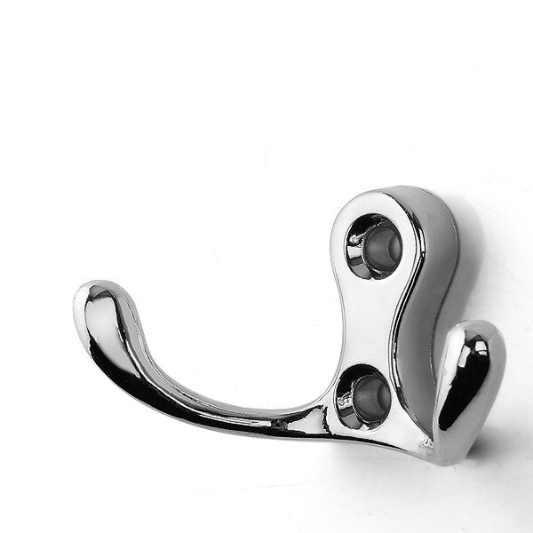 5pcs/lot Zinc Alloy Bronze Clothes Hangers Wall Hooks Coat Bag Hat Hanging Hooks Bathroom Kitchen Anitque Racks with screws: 305 Silver