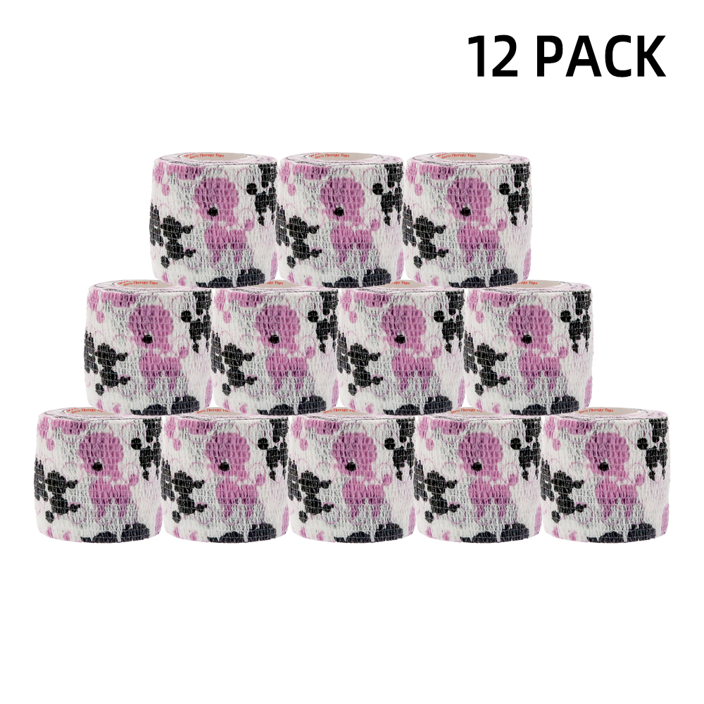 12 Pack Kindmax Self-adhesive Elastic Bandage for Sports Boxing Tape Wrap