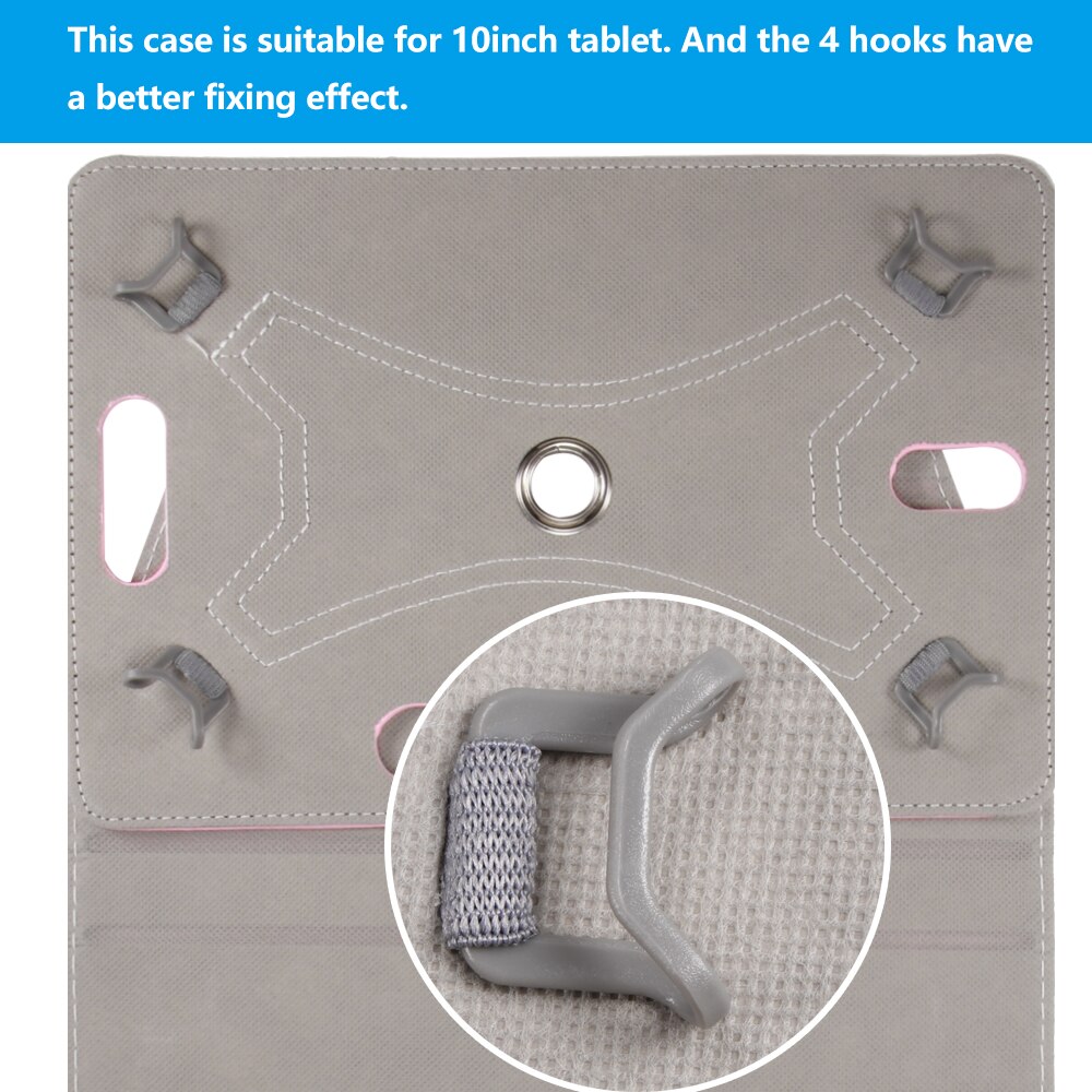 360 roterende smartcase 10 inch tablet leren hoes 4- hoekhaken roterende leren hoes waterdichte tablethoezen