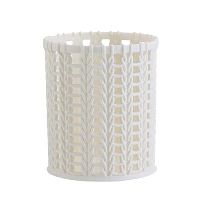 Penneholder plastik kompakt kurv til køkken badeværelse kontor skrivebord organizer penneholder penneholder med  jj20: Beige