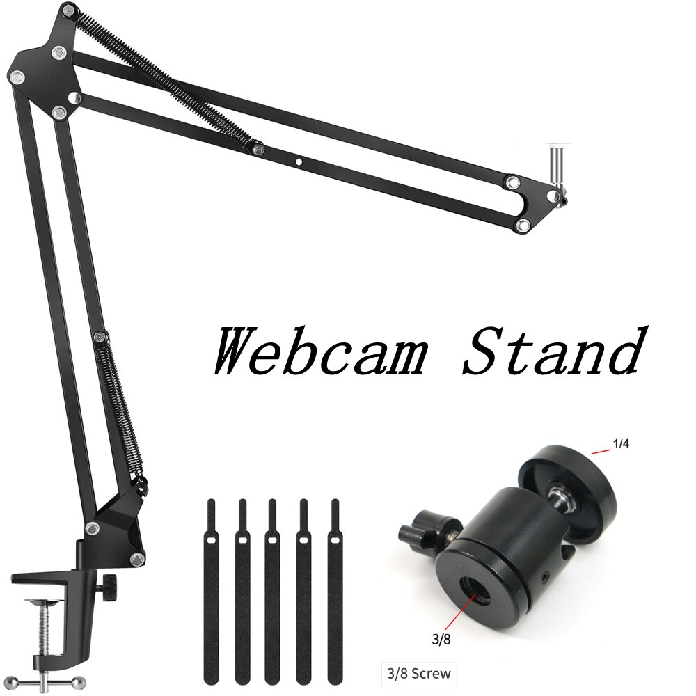 Desktop Microphone Stand Adjustable Suspension Arm Stands Stabilizer Webcam Holder for Logitech Web Camera C922 C930e C930 C920: Default Title