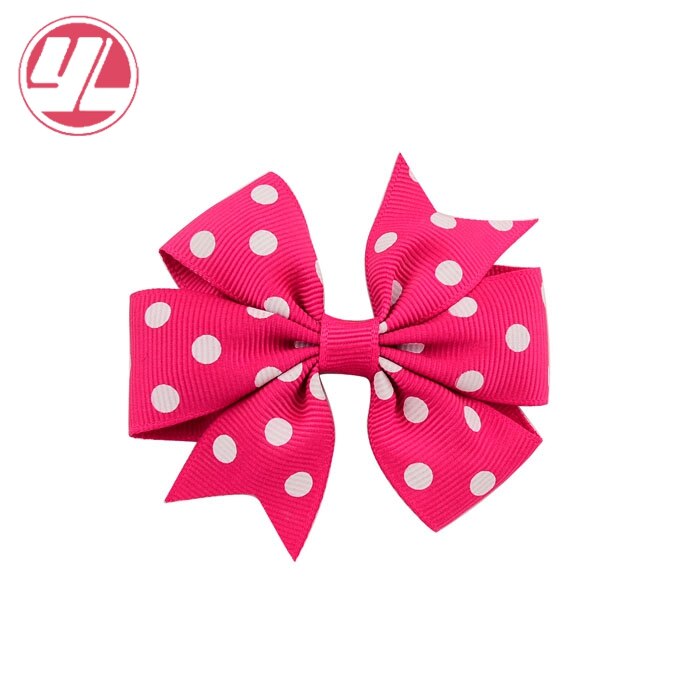 Stip 3 inch kinder grosgrain lint strikken met clip boutique strikken doe-het-zelf haaraccessoires voor babymeisjes 592