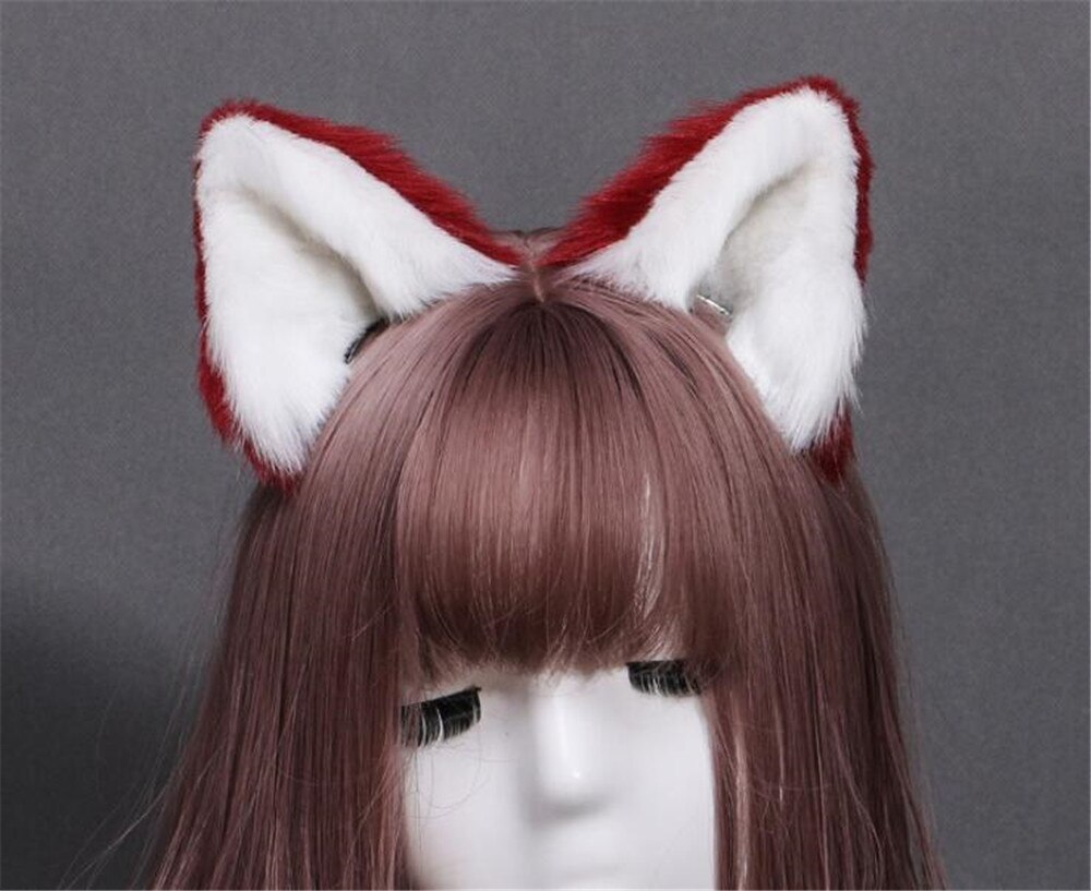 Oreilles de chat faites à la main cos simulation oreilles d'animaux oreilles de chat pince d'oreille KC mignon oreilles d'animaux en peluche vêtements de coiffure C355: 7