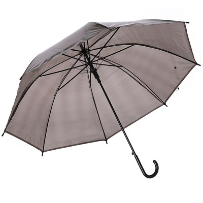 Clear Transparent Rain Umbrella PVC Rain Dome Wedding Party Umbrellas Adult Long Handle Straight Stick Small Umbrella for Kids: Light Grey