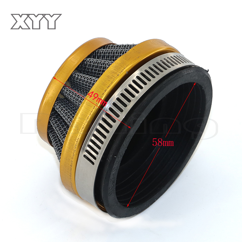 Filtro de aire colorido Mini Moto 42mm 58mm compatible con 2 tiempos 37cc 47cc 49cc Mini ATV Quad Dirt Bike Pocket Bike Pit Bike