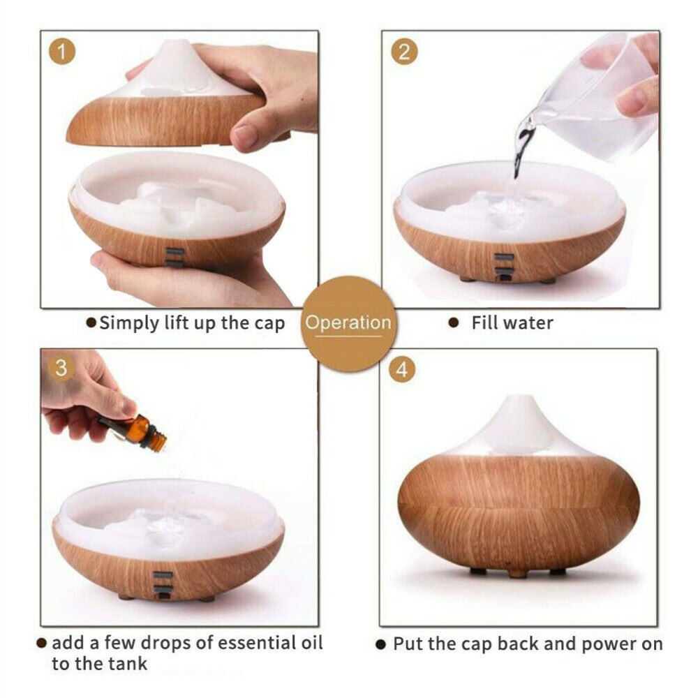 210ml aromaterapia ultradźwiękowa nawilżacz doprowadziło dyfuzor olejków eterycznych oczyszczacz powietrza domu mgła producent rozpylacz zapachów 7doprowadziło kolor światła