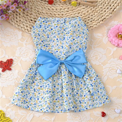 Spring/Summer Bow-knot Pet Dog Dress Cute Clothes ...  Grandado