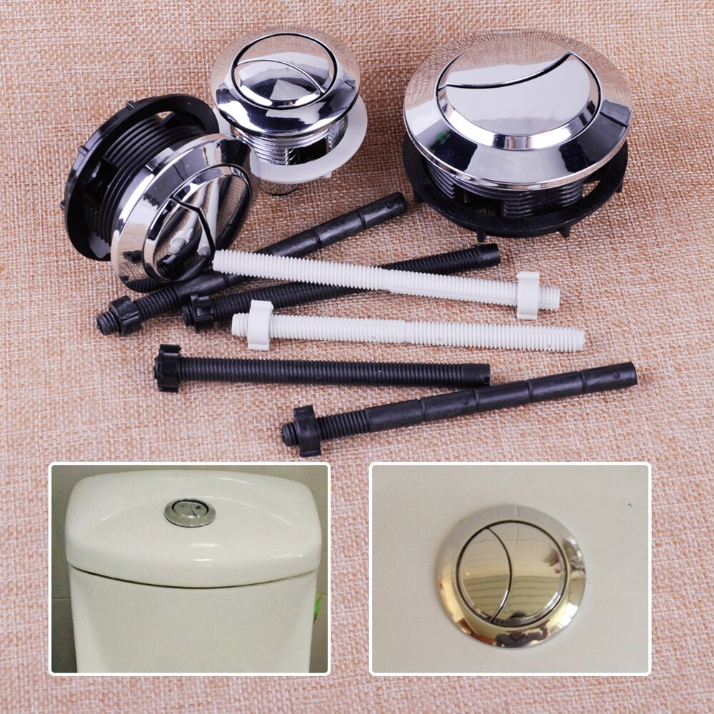 Universele Wc Knop Cover Past 38/48/58Mm Gat Closestool Ronde Dual Druk Tank Accessoires Push Schakelaar Waterbesparende staaf