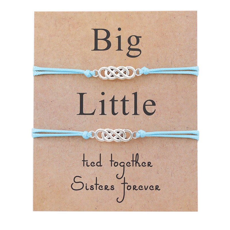 2 stuks/set twist big little sorority wish armband beste vriend infinity armband voor soul sister armband vriendschap