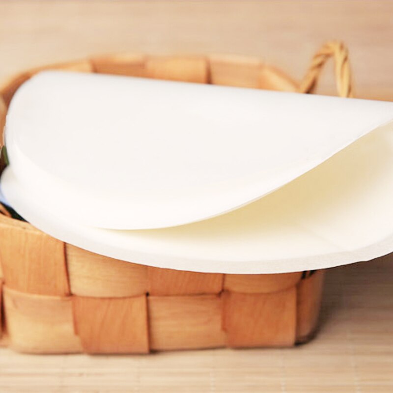 100 Pcs Ronde Papier Praktische Koken Papier Bamboe Stoomboot Dim Sum Papier Non Stick Restaurant Keuken Onder Stoom Mat