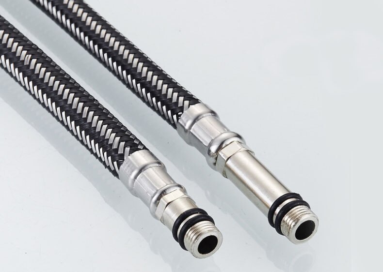 G1/2 g3/8 g9/16 38cm/58cm, 1 par de tubos de aço inoxidável flexível, para encanamento, torneira quente/fria, mangueiras de fornecimento de água, banheiro